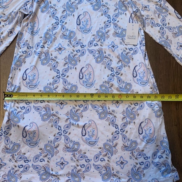 Women Paisley Pajamas - Blue and Cream - Picture 4 of 5